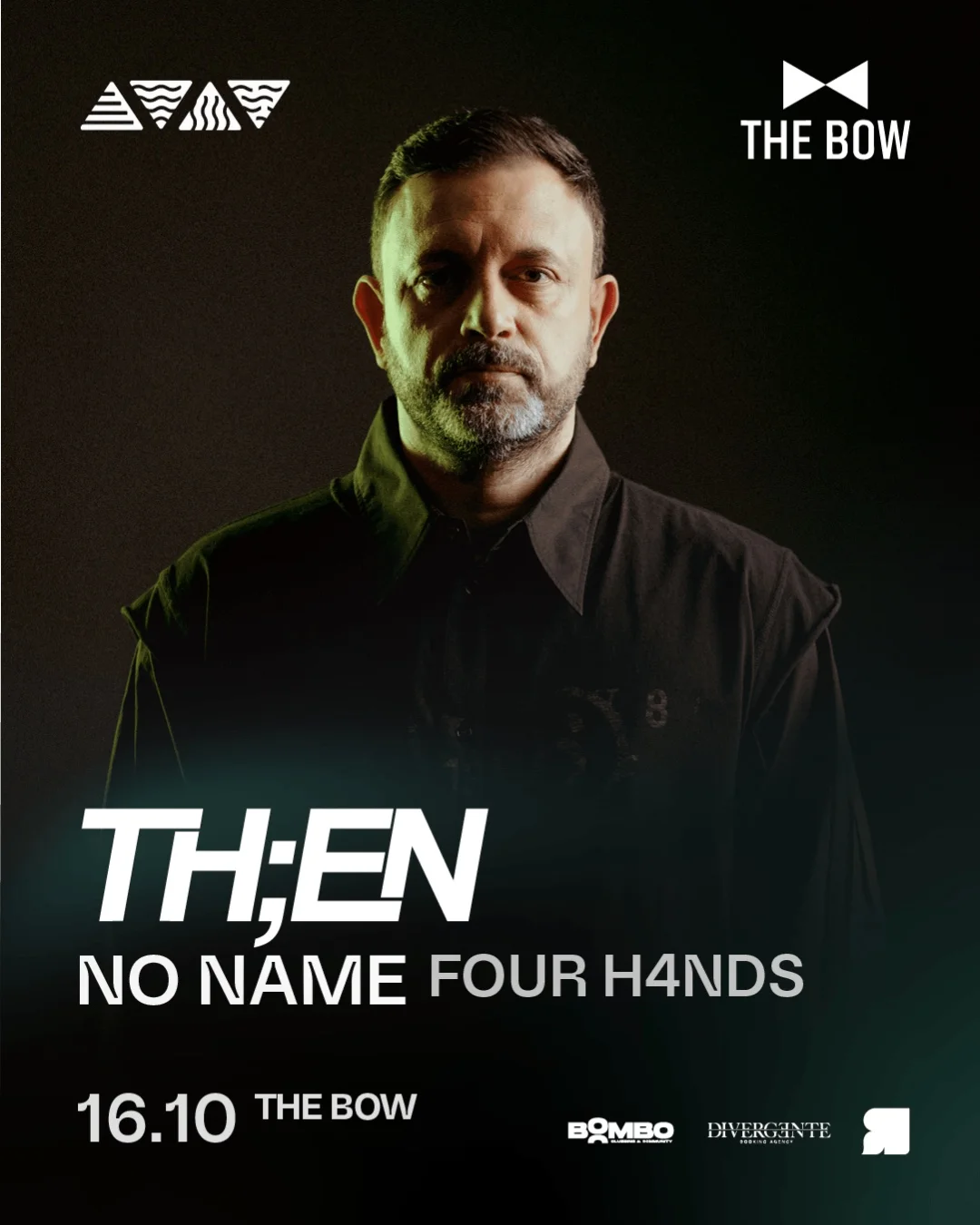 Flyer de TH;EN, NO NAME, FOUR H4NDS, 16.10.2026